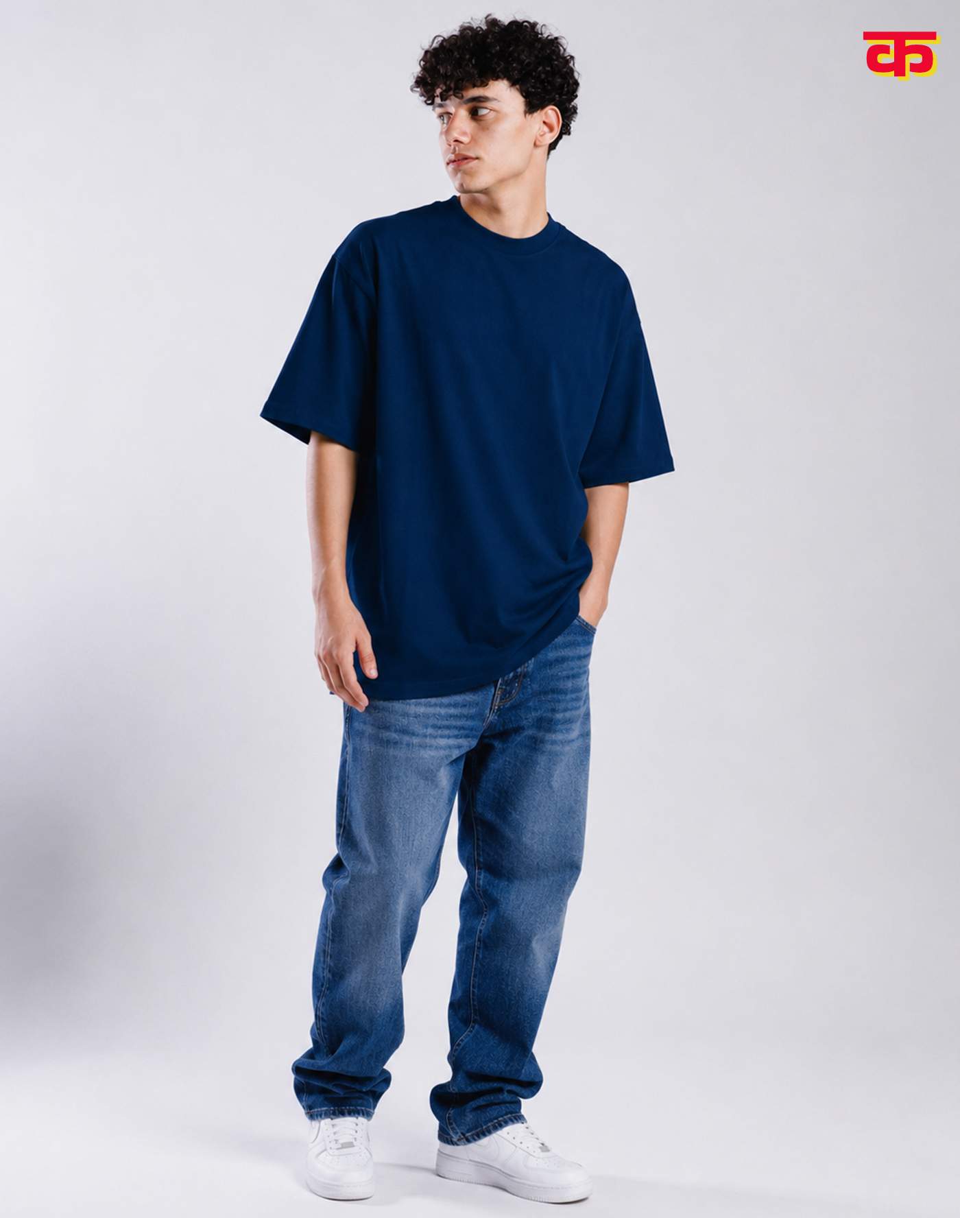 Casual Loose Fit Oversized T-Shirt (Nexa Blue)