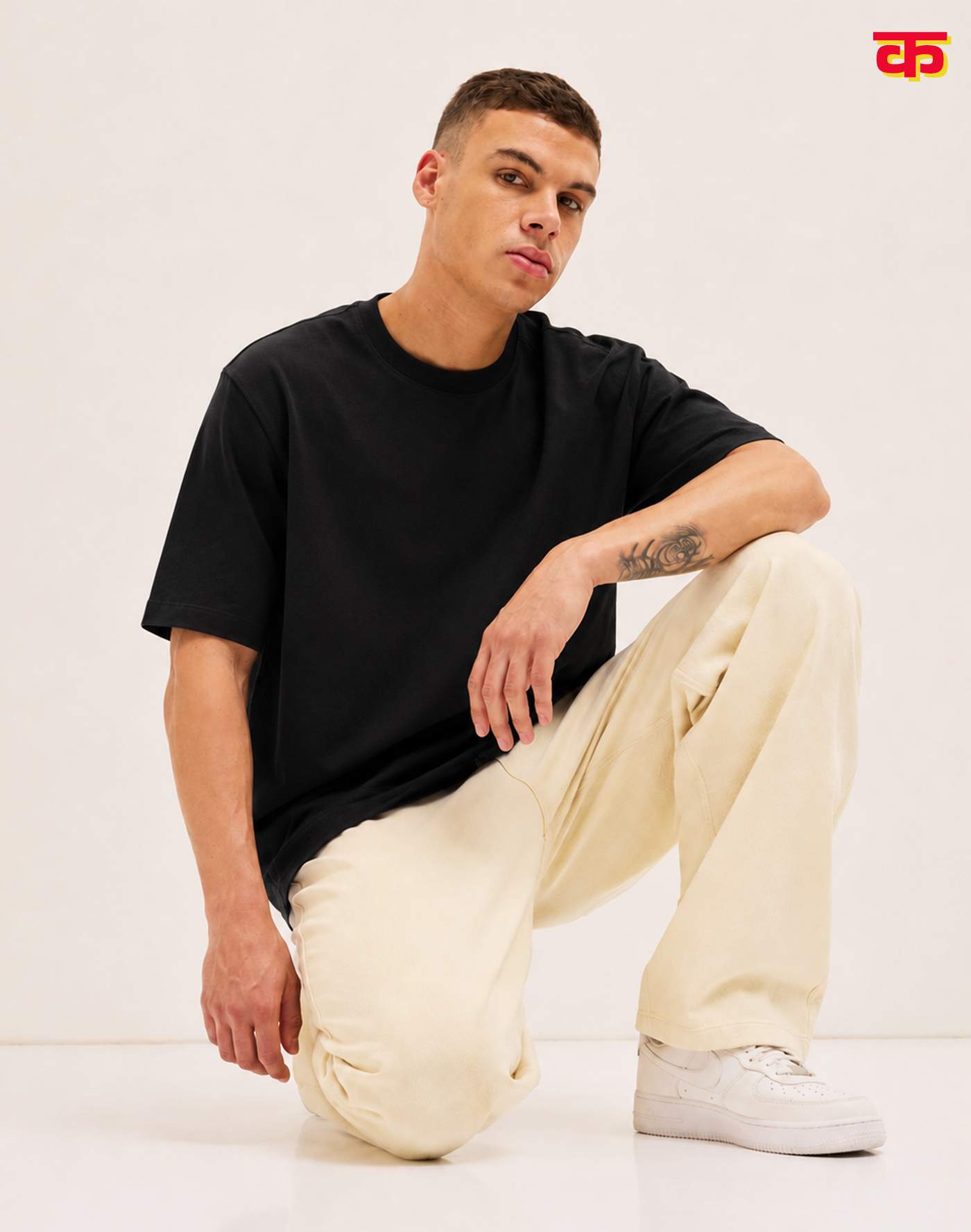 Casual Loose Fit Oversized T-Shirt (Bold Black)