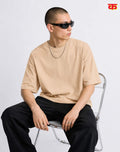 Casual Loose Fit Oversized T-Shirt (Beige)